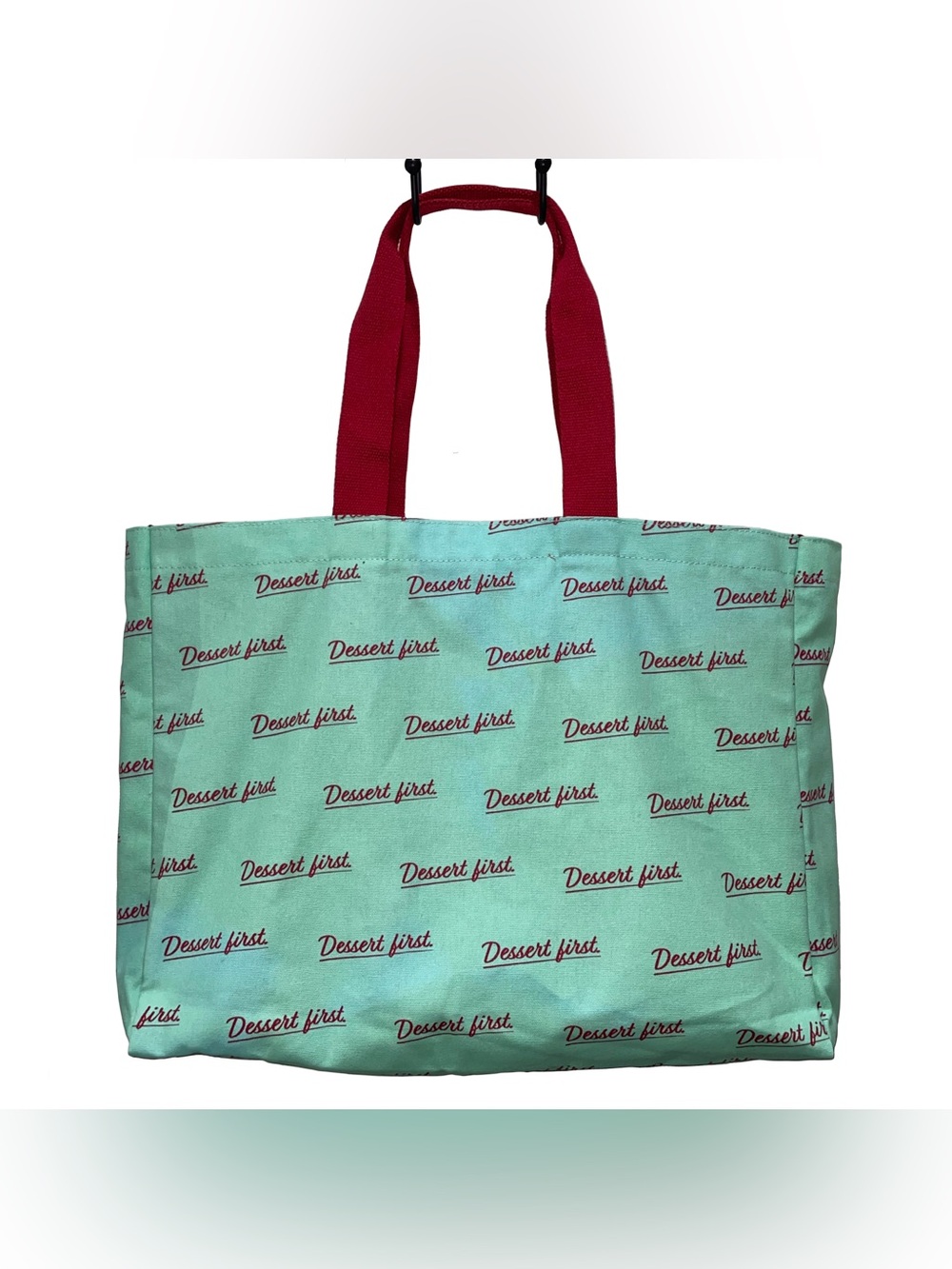 Discontinued Museum of Ice Cream Mint Green "Dessert First" Tote Bag 18x14" Rare
